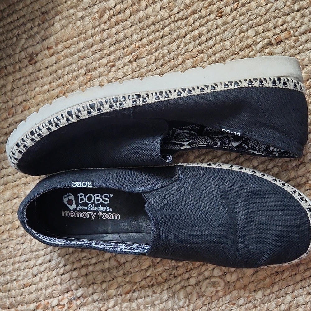 BOBS Black Slip-On Shoes